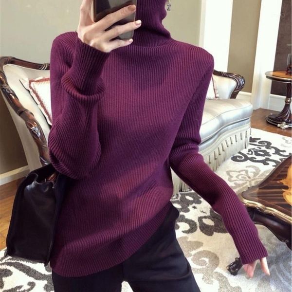 

turtleneck sweater bottoming shirt women 2021 autumn and winter long sleeve pullover slim fit inside thick knitted women's sweaters, White;black