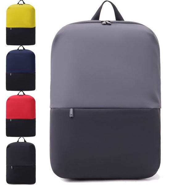 

new leather film color matching large capacity student waterproof business commuter backpack