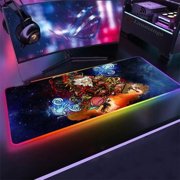 

mouse pads & wrist rests pad rgb play mat backlight carpet xxl mini pc gamer desk accessories gaming anime dota 2 tapis souris