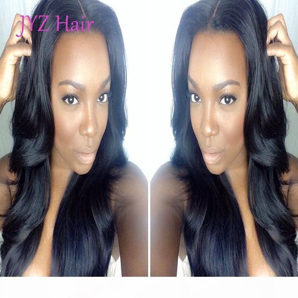 

loose wave wig brazilian virgin human hair glueless full lace wig with adjustable strands 8-24 inch lace front wig most popular, Black;brown