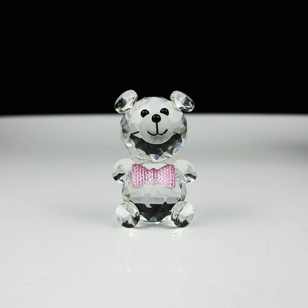

beautiful little lovely crystal bear animal figurines wedding christmas gifts teddy bear's baptist gift home decoration c0220