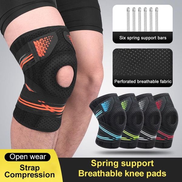 

worthwhile 1pc sports kneepad men pressurized elastic knee pads support fitness gear basketball volleyball brace protector