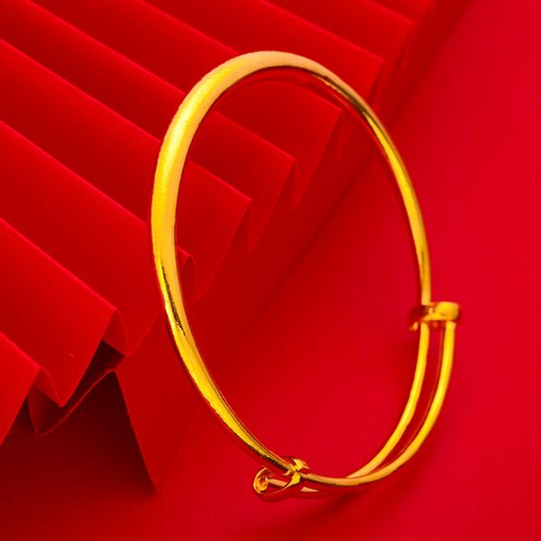 

4mm smooth plain womens bangle simple style 18k yellow gold filled classic wedding party women's bracelet dia 60mm vintage style, Black