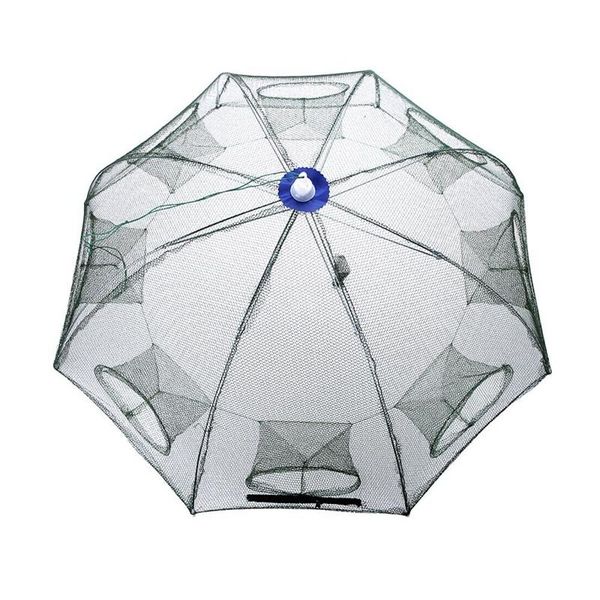 

fishing accessories 8 side holes 93 * 93cm large foldable net trap shrimp cage