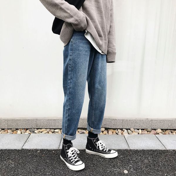 

2021 new classic black/blue male style casual fine stretch washing adjustment biker jeans denim pants -3xl 8rbg