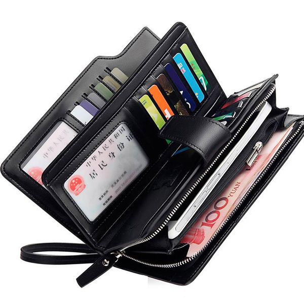 

wallets sell card holder multi function man leather long wallet for men luxury designer forever young, Red;black