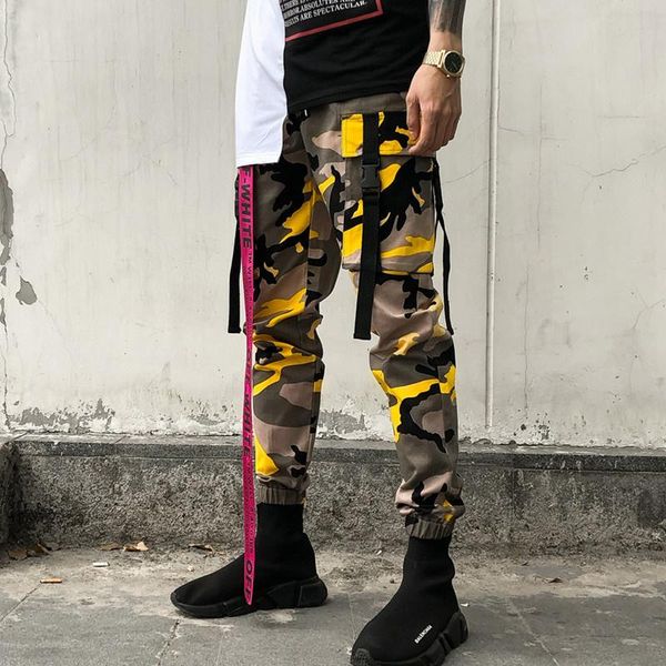 

men's pants spring and summer overalls shrink back camouflage national fashion dark youth street leisure k552 p75, Black
