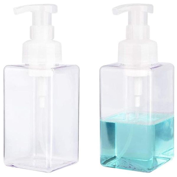 

storage bottles & jars 450 ml soap dispenser, set of 2 plastic pump dispenser empty bottle foam lotion
