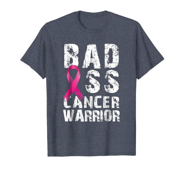 

Badass Cancer Warrior Breast Cancer Pink Ribbon T-Shirt, Mainly pictures