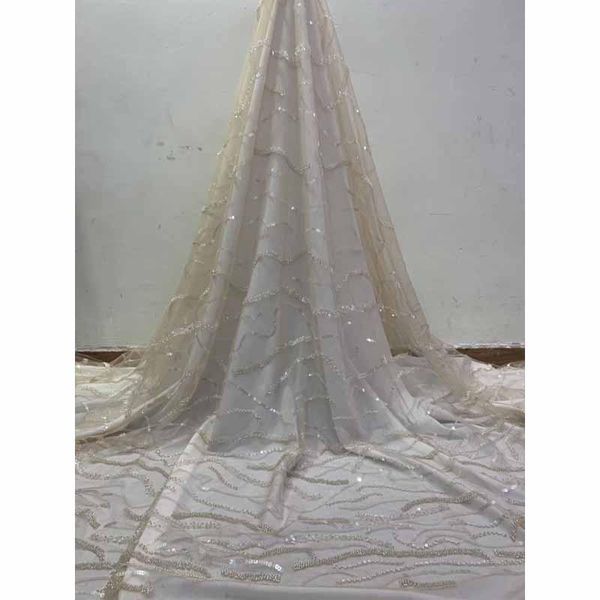 

ribbon s latest lace fabric 2021 heavy hand made beaded with stones fabrics for african wedding long dresses winn686d, Pink;blue