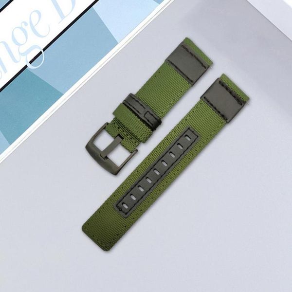 

watch bands tear resistant nylon 20mm/22mm durable bracelet band, Black;brown