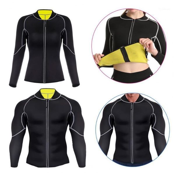 

yoga outfit women sweat weight loss shirt men sauna jacket suit workout long sleeve training clothes fat burner fitness clothing