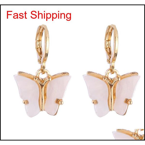 

fashion cute butterfly women's drop earrings stud color acrylic hoop earrings animal sweet colorful dangle earrings g qylawj luckyhat, Silver