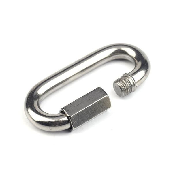 

new stainless steel screw lock climbing gear carabiner quick links safety snap hook chain connecting ring carabiner chai jlledt
