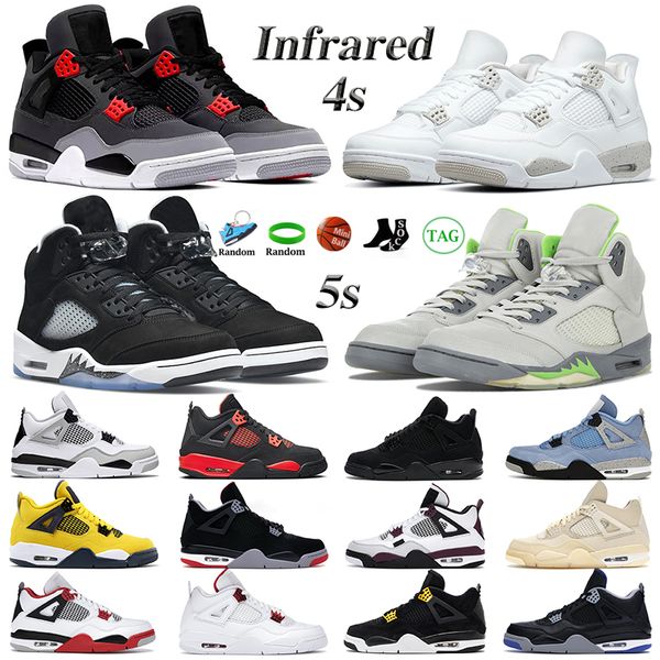 

4s men women basketball shoes infrared military black university blue thunder bluebird green bean jade horizon oreo raging red thunder steal