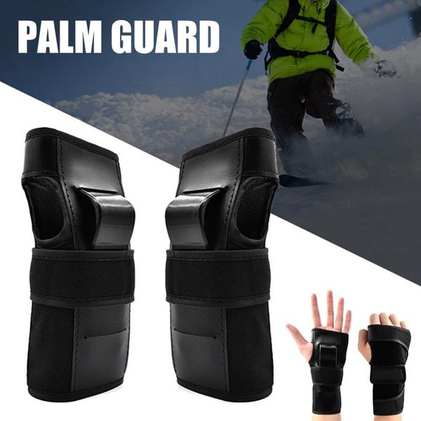 

wrist support high guards with palms protection pads longboard skateboard protective gear for adults/kids dog88, Black;red