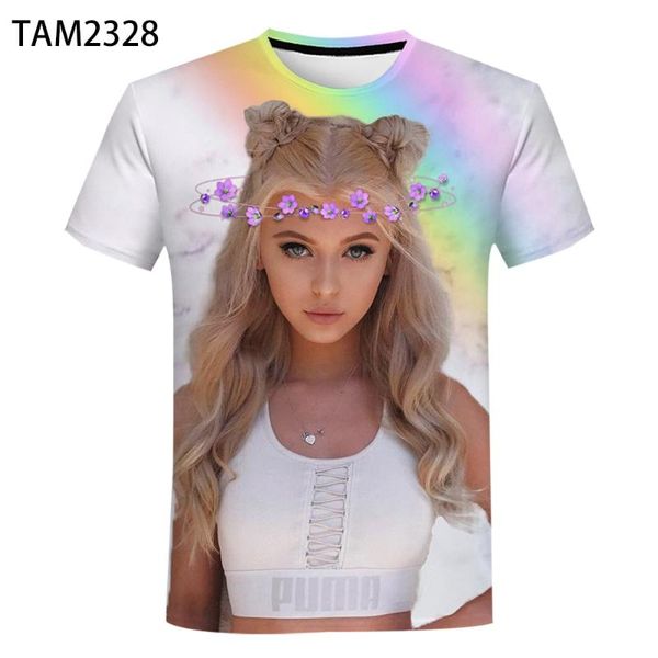 

men's t-shirts netto rode charli d'amelio 3d live print t-shirt mannen/vrouwen zomer mode toevallige ronde losse kinderen korte mo, White;black
