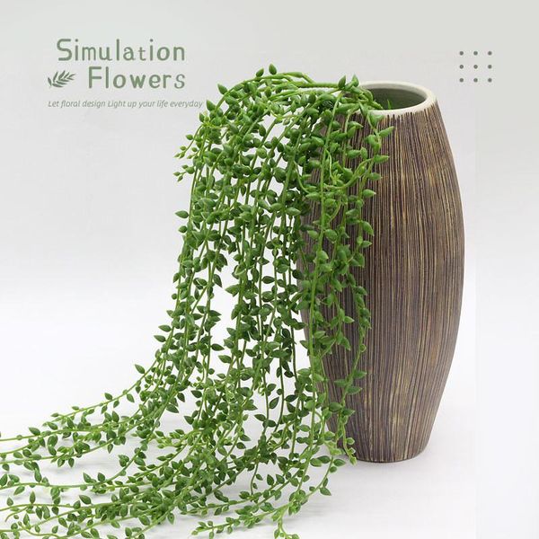 

decorative flowers & wreaths 1pc 5 fork 84cm artificial lover tears plastic water simulation plant vine for diy party wedding decoartion