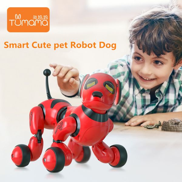 

kids Toys Smart Robot Dog Touch Sensitive Electric Pet Dog Sing Dance Remote Control Robot Children's Educational Toys RC Dog, Red