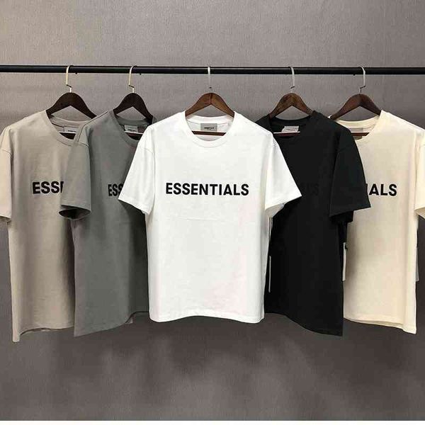 

feel of god fogesentials new double line silicone loose solid short sleeve t-shirt, White;black