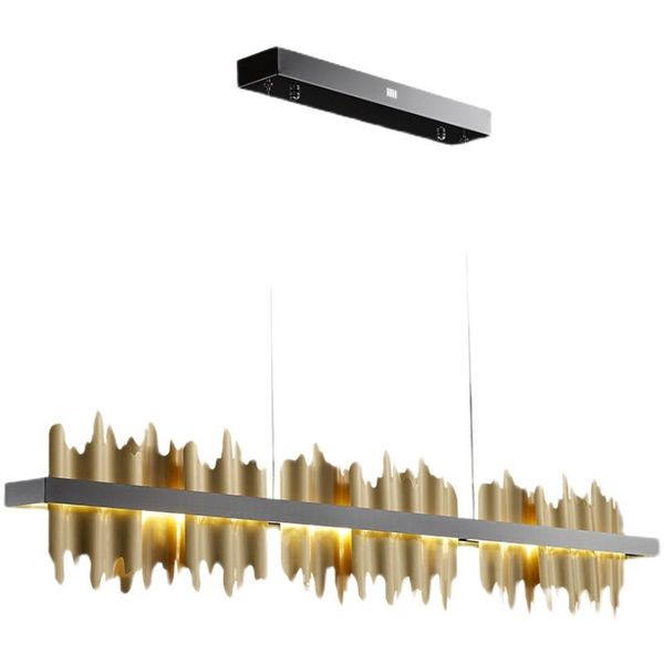 

chandeliers modern minimalist light luxury restaurant chandelier designer metal creative bar personality long dining