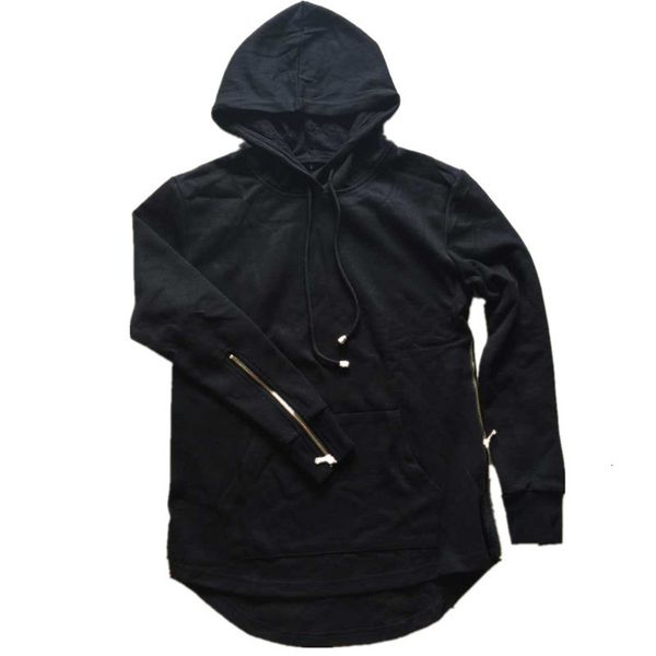 

wholesale-hip hop streetwear skateboard hoodies men double side zippers swag fashion swag hooded black white punk gothic rock clothing xl