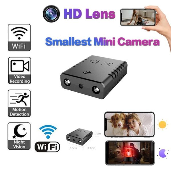 

mini cameras smallest hd 1080p wifi xd camcorder night vision micro camera motion detection dv dvr security support 128g tf card