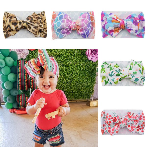 

hair accessory baby headband wide bowknot girl boy hair band sun flower leopard print diy spring grosgrain hairband boutique for party, Slivery;white