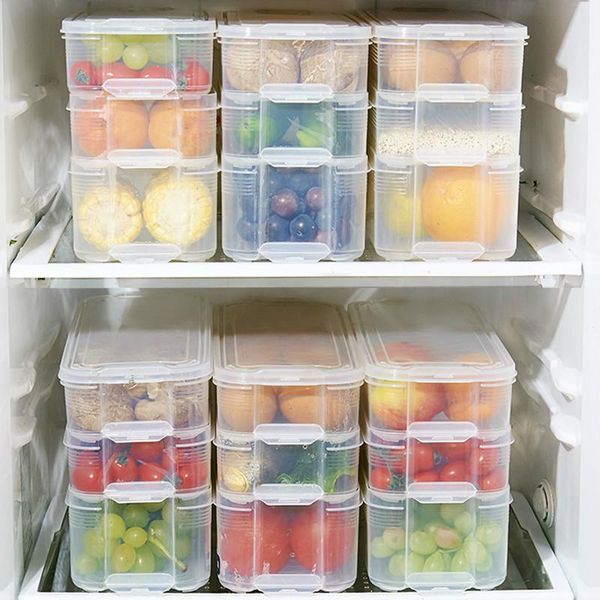 

storage bottles & jars 3pcs kitchen refrigeration box save space home organizer noodle dumpling whole grains classification food tool