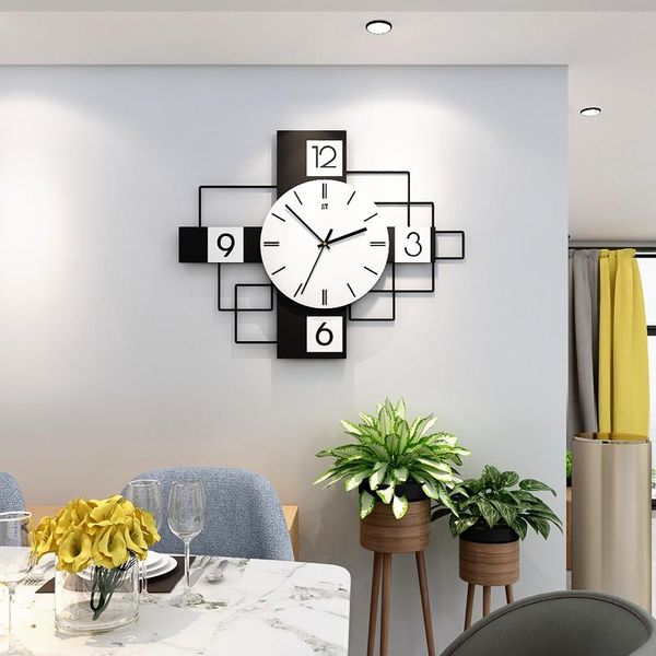 

wall clocks nordic digital clock living room decoration modern decor reloj de pared stickers for kids rooms creative