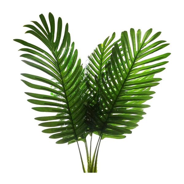 

palm artificial plants leaves decorations, faux large tropical palm leaves imitation ferns for home kitchen party flowers arrang
