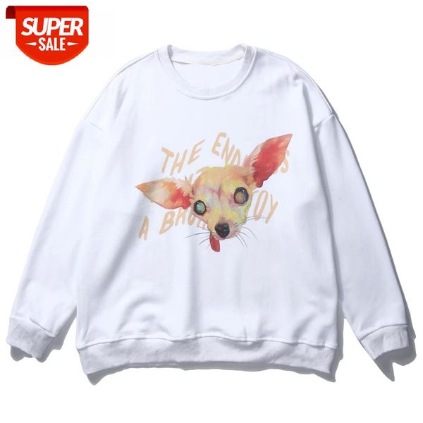 

2020 Autumn Confuse Dog Print Hoodie Sweatshirt Men Hip Hop Loose Hoodie Pullover Harajuku Casual Hooded Sweatshirt #PE4j, Black