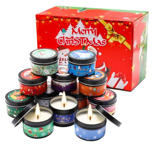 

candles 12pcs christmas festival aromatherap candle soy wax gifts