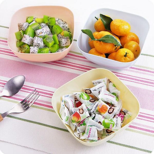 

bowls plastic square salad bowl candy dry fruit 2pcs/lot dessert