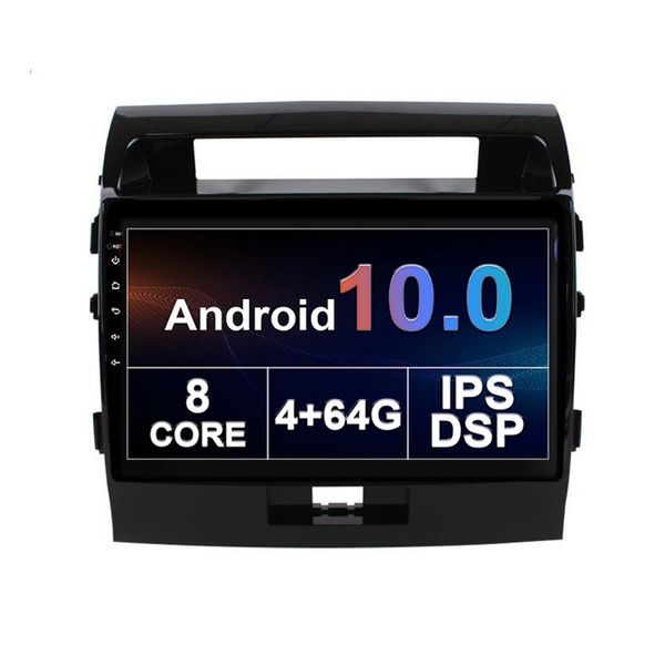 Lettore Dvd per auto per LAND CRUISER 2007 2008 2009 2010-2012 Android 10 Navigazione GPS automatica WIFI IPS Unità principale Supporto video TV digitale Carplay