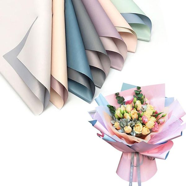 

gift wrap 20 pc of two-color waterproof flowers wrapping paper bouquet flower decoration wedding party festival supplies