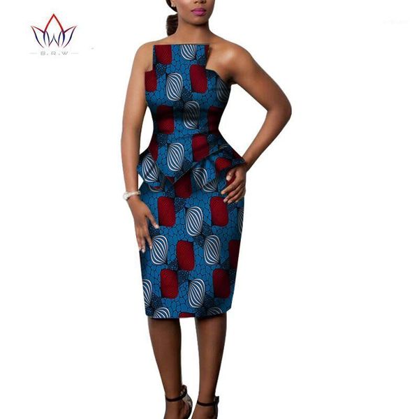 

ethnic clothing 2021 summer traditional tribal print dashiki for women lady work skirt set femme bazin riche natural dresses plus size wy425, Red