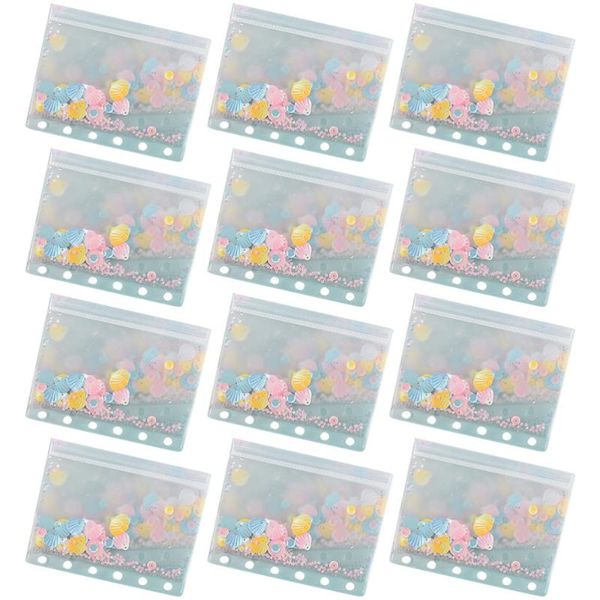 

notepads a6 pu filler paper loose leaf personal organizer binder with 12pcs bag, Purple;pink