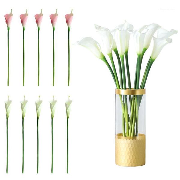 

decorative flowers & wreaths 5pcs simulated cally lily artificial wedding party fake art decor home garden bouquet flower1