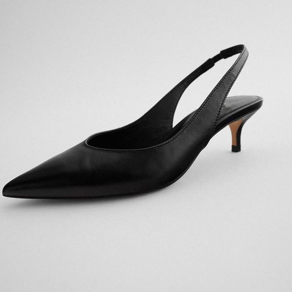 

sandals clear heels high heeled woman 2021 shoes med shallow mouth large size suit female beige pointed high-heeled comfort elas, Black