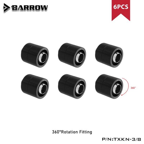 

fans & coolings barrow 6pcs/8pcs/12pcs hose fitting 360Â°rotation for id10mm + od13mm 3/8"id x 1/2"od soft tube manual connector tx