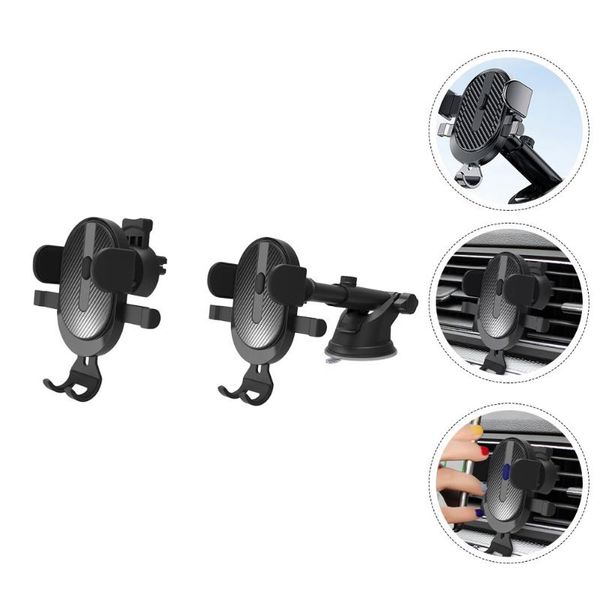 

cell phone mounts & holders 1set vehicle-mounted holder suction cup air outlet rack black