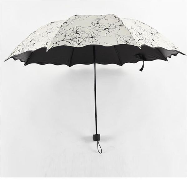 

women rain umbrella folding flower pattern lace girls sunny rainy female parasol for creative gift anti-uv waterproof jlllfx
