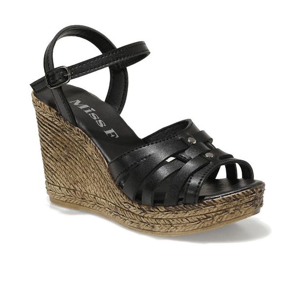 

ds21065 1fx black women 's wedges sandals