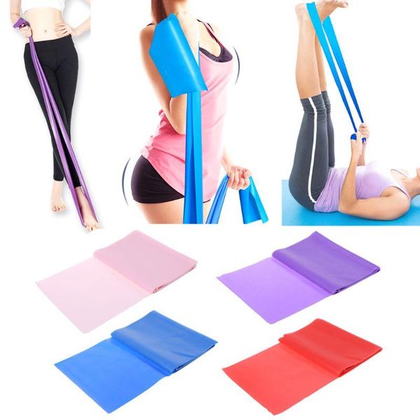 

resistance bands 2m yoga pilates exercise rubber stretch band arm leg back fitness gym training w8ee