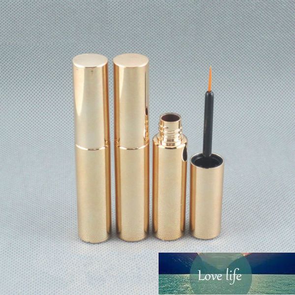 Bottiglia di imballaggio per colla per eyeliner di grado superiore in plastica oro 8ML Strumenti per trucco professionale Oro rotondo Elegante tubo per eyeliner 50 pezzi / lotto Prezzo di fabbrica design esperto Qualità