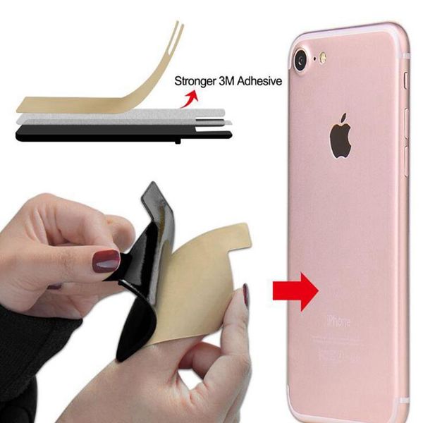

fashion creative sile cell phone wallet case women men credit id card holder business pocket stick adhesive 9 jllukc