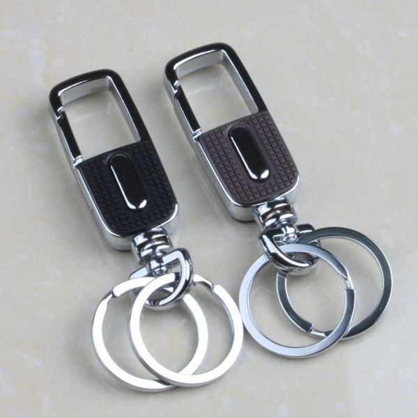 

keychains fashion car key chain men women brand holder metal keychain ring auto accessories, Silver