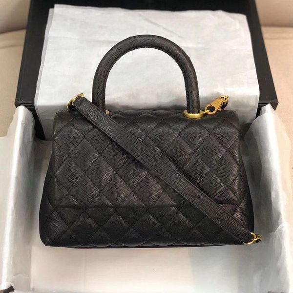 

new style 232829 shoulder bag detachable shoulder straps 232829 cowhide feels soft all copper hardware interior zipper pocket fashion bags, Black