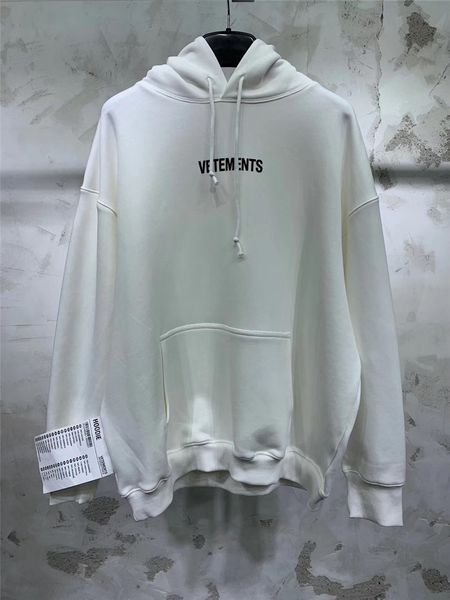 2021FW Vetements Siyah Rhinestone Hoodie Erkek Kadın Yansıtıcı Flaş Matkap Bling Hoodies VTM Tişörtü